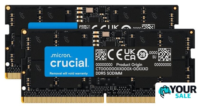 Оперативная память Crucial 2x32ГБ DDR5 SODIMM 4800 МГц CT2K32G48C40S5 - Изображение №5 — Интернет-магазин Your Sale