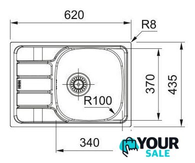 Кухонная мойка Franke Spark SKN 611-62/44 101.0712.227 (нержавеющая сталь) - Изображение №3 — Интернет-магазин Your Sale