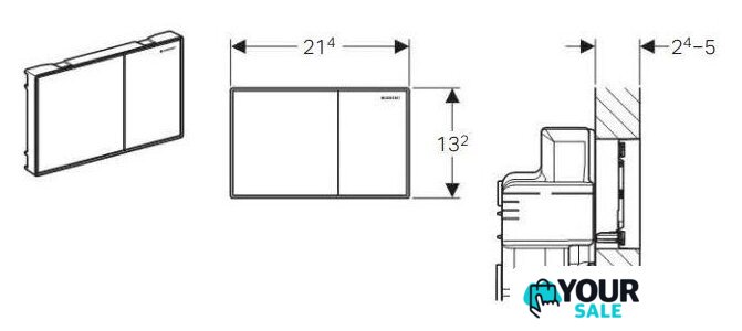Панель смыва Geberit Sigma 60 115.640.GH.1 (полированный хром) - Изображение №3 — Интернет-магазин Your Sale