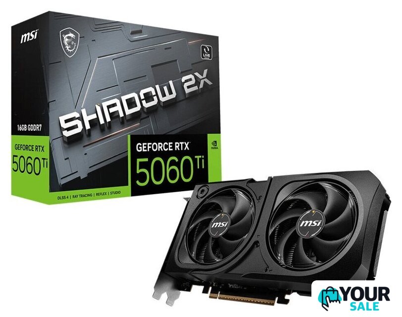 Видеокарта MSI GeForce RTX 5060 Ti 16G Shadow 2X Plus - Изображение №5 — Интернет-магазин Your Sale