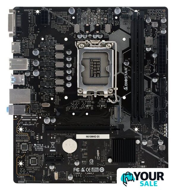 Материнская плата BIOSTAR H610MHD D5 Ver. 6.3 - Изображение №1 — Интернет-магазин Your Sale