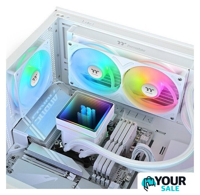 Система жидкостного охлаждения для процессора Thermaltake TH240 V3 ARGB Sync Snow Edition CL-W467-PL12SW-A - Изображение №5 — Интернет-магазин Your Sale
