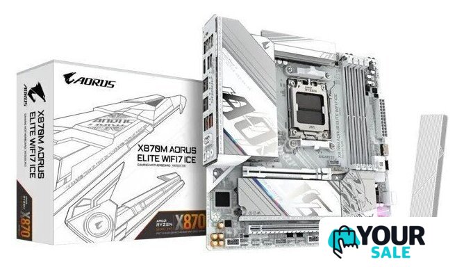 Материнская плата Gigabyte X870M Aorus Elite WiFi7 Ice - Изображение №5 — Интернет-магазин Your Sale