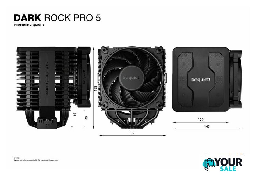 Кулер для процессора be quiet! Dark Rock Pro 5 BK036 - Изображение №3 — Интернет-магазин Your Sale