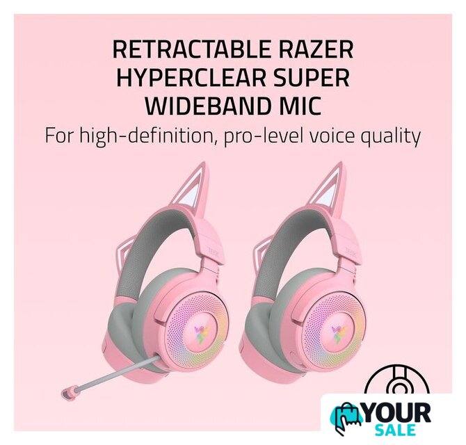 Наушники Razer Kraken Kitty V3 Pro (розовый) - Изображение №11 — Интернет-магазин Your Sale