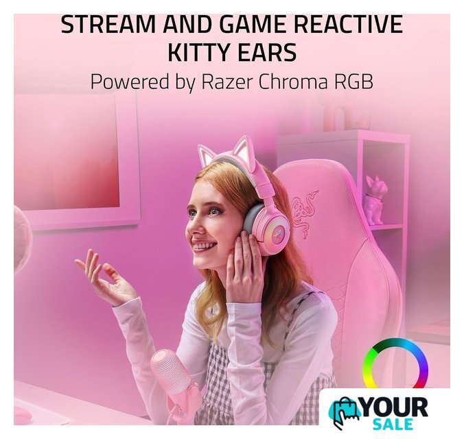 Наушники Razer Kraken Kitty V3 Pro (розовый) - Изображение №13 — Интернет-магазин Your Sale