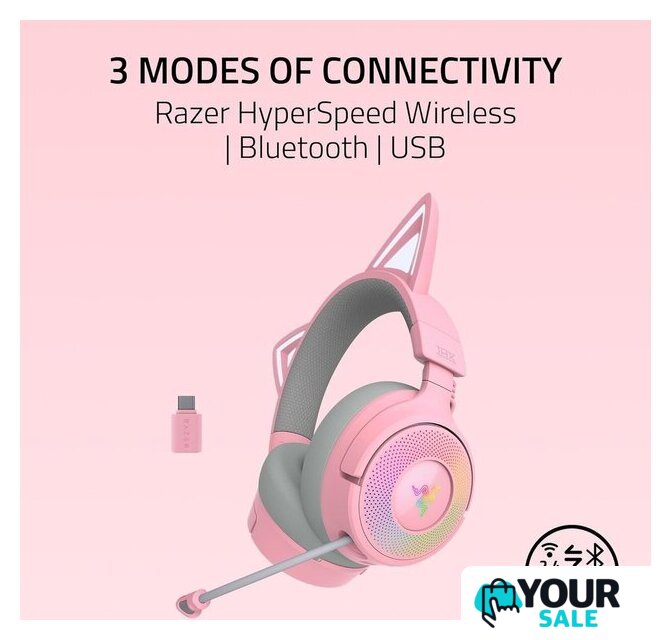 Наушники Razer Kraken Kitty V3 Pro (розовый) - Изображение №10 — Интернет-магазин Your Sale