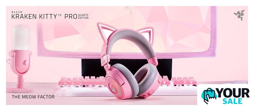 Наушники Razer Kraken Kitty V3 Pro (розовый) - Изображение №14 — Интернет-магазин Your Sale