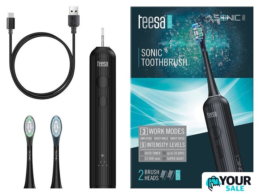 Электрическая зубная щетка Teesa Sonic Elite (черный) - Изображение №6 — Интернет-магазин Your Sale