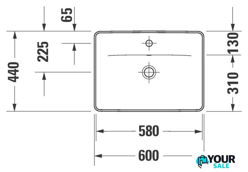 Умывальник Duravit D-Neo 0357600027 - Изображение №5 — Интернет-магазин Your Sale