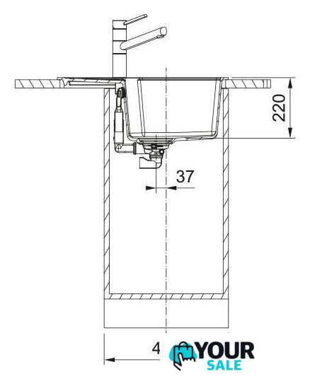 Кухонная мойка Franke Urban UBG 611-62 114.0697.753 (черный матовый) - Изображение №4 — Интернет-магазин Your Sale