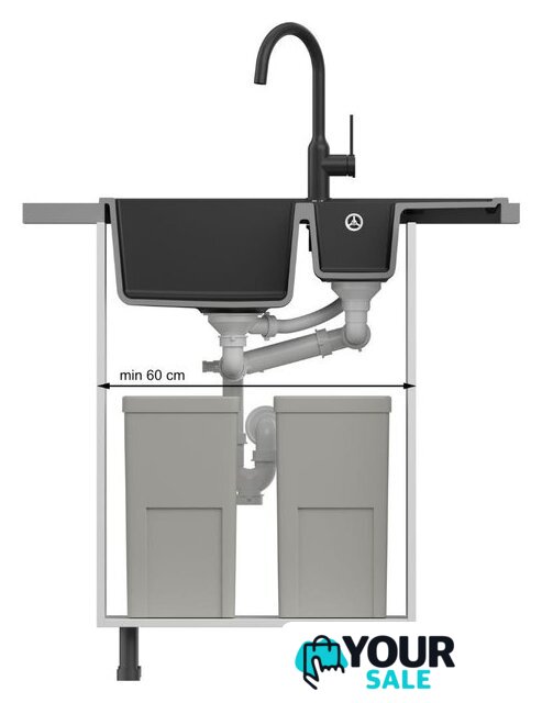 Кухонная мойка Quadron HB8224U5-G1_P2O - Изображение №3 — Интернет-магазин Your Sale