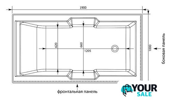 Ванна Aquanet Vega 190x100 - Изображение №6 — Интернет-магазин Your Sale