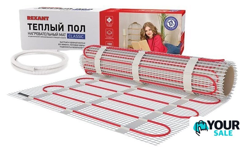 Нагревательный мат Rexant Classic RNX-4.0-600 4 кв.м. 600 Вт - Изображение №1 — Интернет-магазин Your Sale