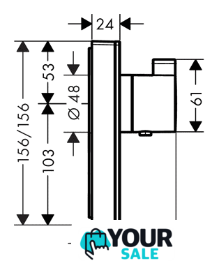 Смеситель Hansgrohe ShowerSelect [15735400] - Изображение №2 — Интернет-магазин Your Sale