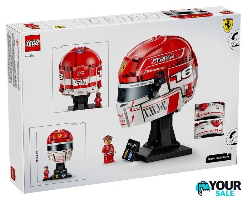 Конструктор LEGO Editions 43014 Шлем Шарля Леклера команды Scuderia Ferrari HP - Изображение №13 — Интернет-магазин Your Sale