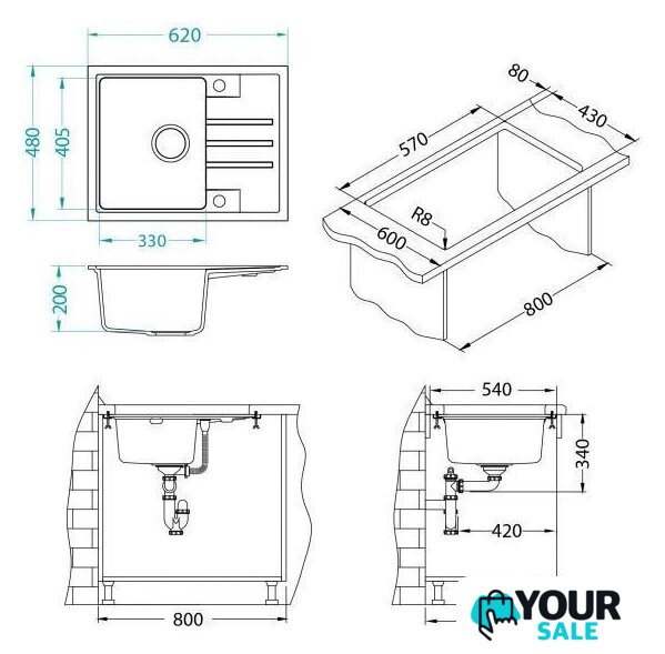 Кухонная мойка Alveus Intermezzo 30 1303055 - Изображение №2 — Интернет-магазин Your Sale