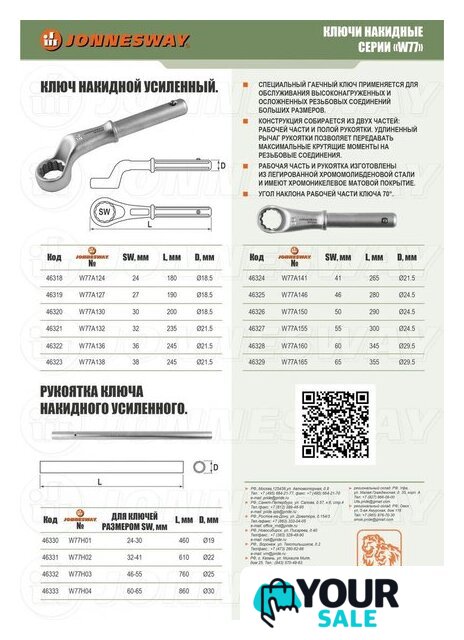 Гаечный ключ Jonnesway W77A136 - Изображение №3 — Интернет-магазин Your Sale