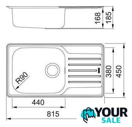 Кухонная мойка Franke LNX 611-82 101.0736.118 (стальной) - Изображение №2 — Интернет-магазин Your Sale