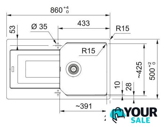 Кухонная мойка Franke Urban UBG 611-78 XL 114.0741.210 (оникс) - Изображение №2 — Интернет-магазин Your Sale