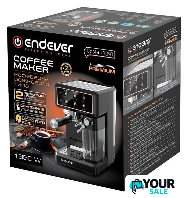 Рожковая кофеварка Endever Costa-1091 - Изображение №10 — Интернет-магазин Your Sale