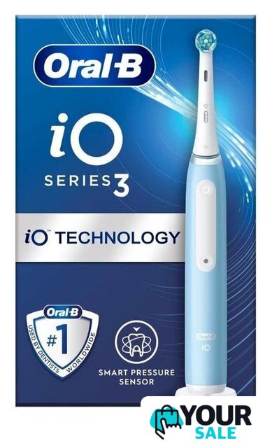 Электрическая зубная щетка Oral-B iO 3 (ледяной синий) - Изображение №2 — Интернет-магазин Your Sale