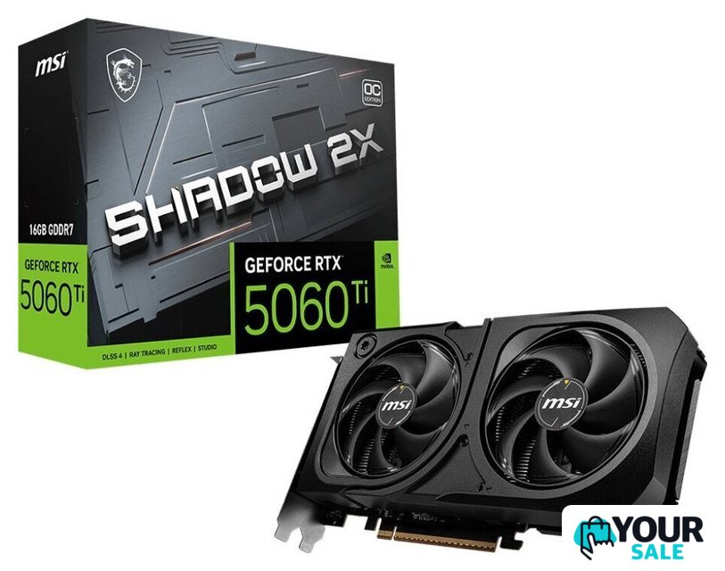 Видеокарта MSI GeForce RTX 5060 Ti 16G Shadow 2X OC Plus - Изображение №5 — Интернет-магазин Your Sale