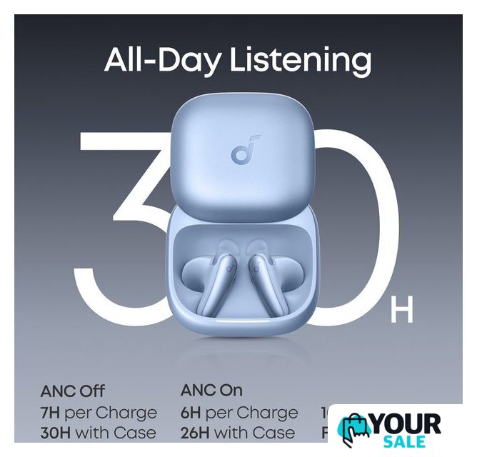 Наушники Anker Soundcore Liberty Buds (голубой) - Изображение №8 — Интернет-магазин Your Sale