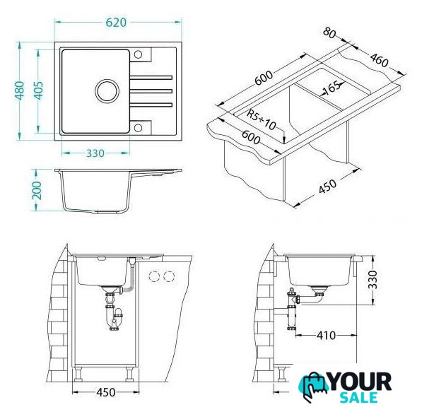 Кухонная мойка Alveus Intermezzo 30 1303091 - Изображение №3 — Интернет-магазин Your Sale