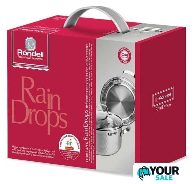 Кастрюля Rondell RainDrops RDS-1295 - Изображение №4 — Интернет-магазин Your Sale