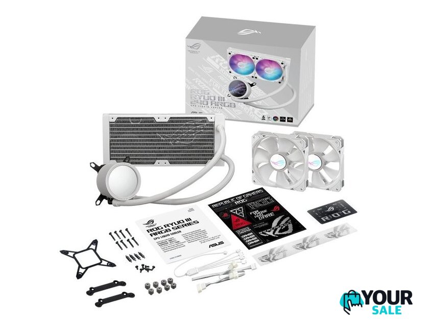 Система жидкостного охлаждения для процессора ASUS ROG Ryuo III 240 ARGB White Edition - Изображение №9 — Интернет-магазин Your Sale