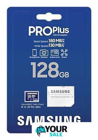 Карта памяти Samsung PRO Plus microSDXC 128GB MB-MD128SA/EU (с адаптером) - Изображение №8 — Интернет-магазин Your Sale