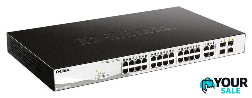 Настраиваемый коммутатор D-Link DGS-1210-28MP/F4A - Изображение №1 — Интернет-магазин Your Sale