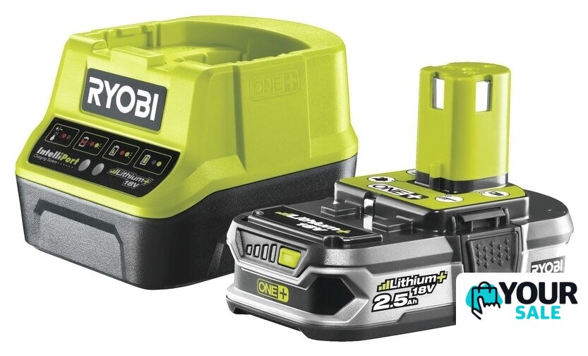 Аккумулятор с зарядным устройством Ryobi RC18120-125 ONE+ 5133003359 (18В/2.5 а*ч + 18В) - Изображение №1 — Интернет-магазин Your Sale