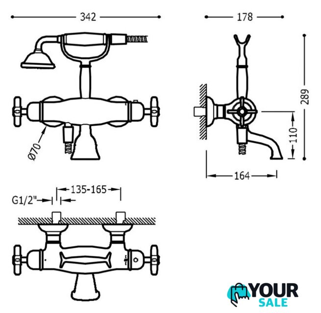 Смеситель Tres Classic 24217609LM - Изображение №2 — Интернет-магазин Your Sale
