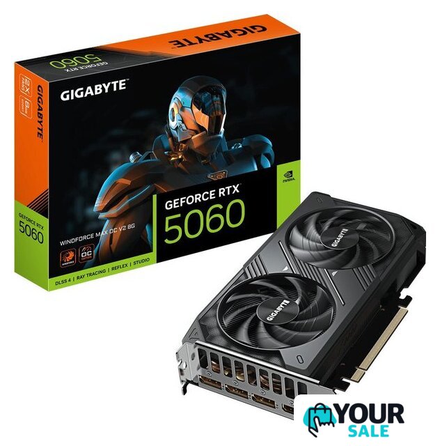 Видеокарта Gigabyte GeForce RTX 5060 Windforce Max OC V2 8G GV-N5060WF2MAX OCV2-8GD - Изображение №8 — Интернет-магазин Your Sale