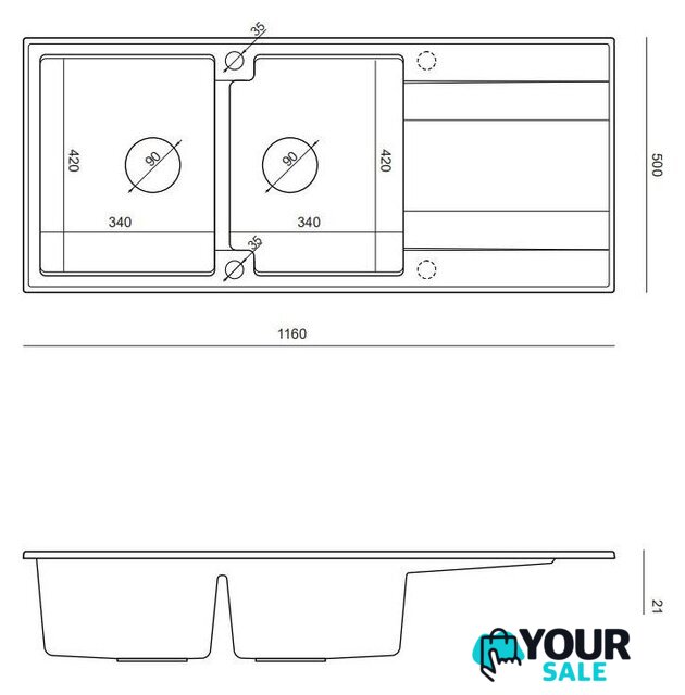Кухонная мойка Quadron HQE11650U7_PVDC1_P2O - Изображение №6 — Интернет-магазин Your Sale