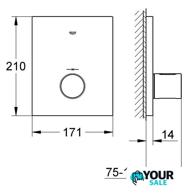 Смеситель без скрытого механизма Grohe Grohtherm F 27619000 - Изображение №3 — Интернет-магазин Your Sale