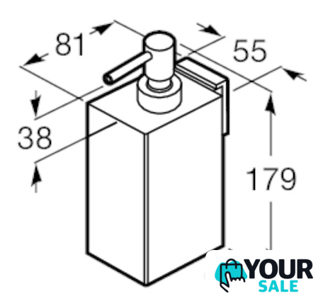 Дозатор для жидкого мыла Roca Rubik A816842001 - Изображение №2 — Интернет-магазин Your Sale