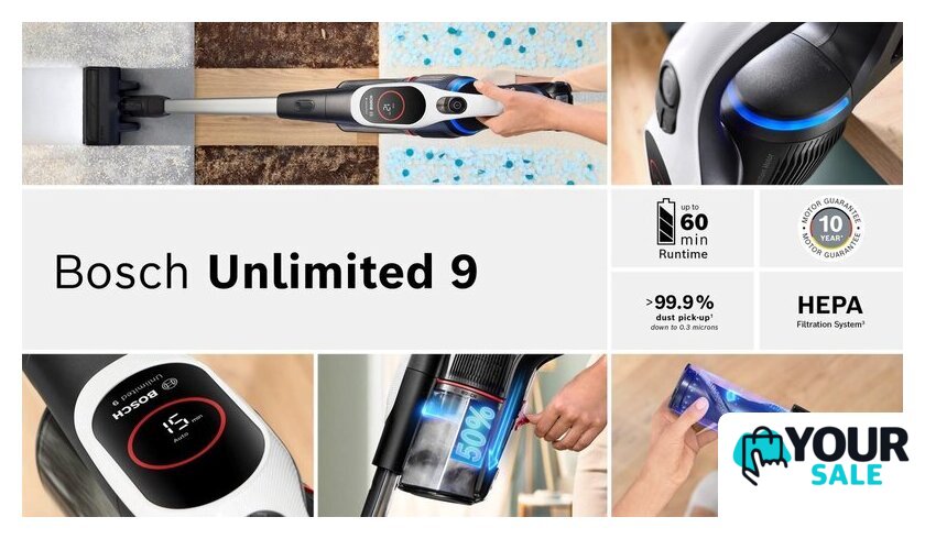 Пылесос Bosch Unlimited 9 BBS931WBA - Изображение №14 — Интернет-магазин Your Sale