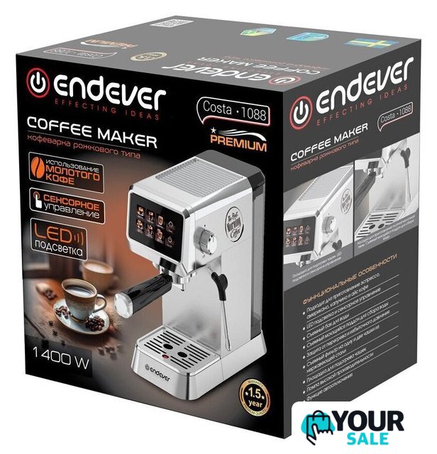 Рожковая кофеварка Endever Costa-1088 - Изображение №10 — Интернет-магазин Your Sale