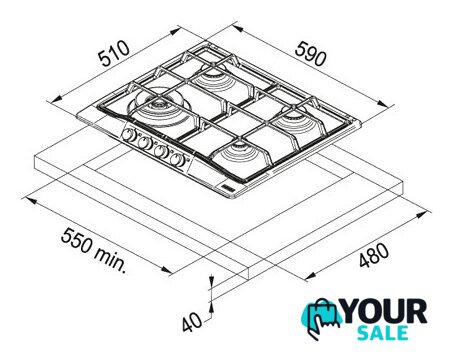 Варочная панель Franke FHCL 604 3G TC PW C - Изображение №2 — Интернет-магазин Your Sale