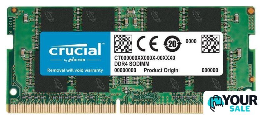Оперативная память Crucial 8GB DDR4 SODIMM PC4-25600 CT8G4SFS832A - Изображение №1 — Интернет-магазин Your Sale