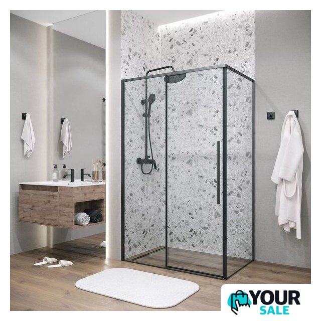 Душевая стенка Grossman Galaxy 90x195 200.K33.01.90.21.00 (черный матовый/стекло прозрачное) - Изображение №7 — Интернет-магазин Your Sale