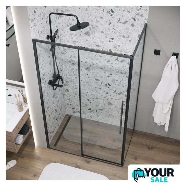Душевая стенка Grossman Galaxy 90x195 200.K33.01.90.21.00 (черный матовый/стекло прозрачное) - Изображение №8 — Интернет-магазин Your Sale