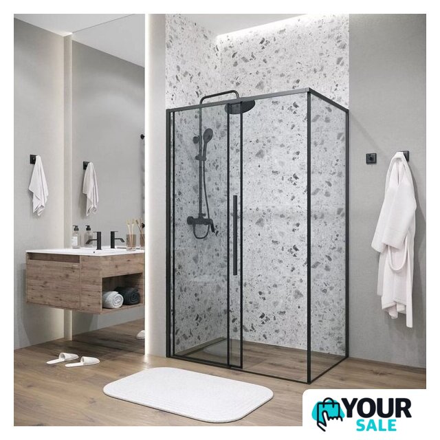 Душевая стенка Grossman Galaxy 90x195 200.K33.01.90.21.00 (черный матовый/стекло прозрачное) - Изображение №6 — Интернет-магазин Your Sale