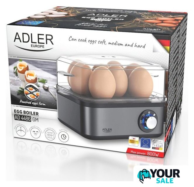 Яйцеварка Adler AD 4486 Gun Metal - Изображение №12 — Интернет-магазин Your Sale