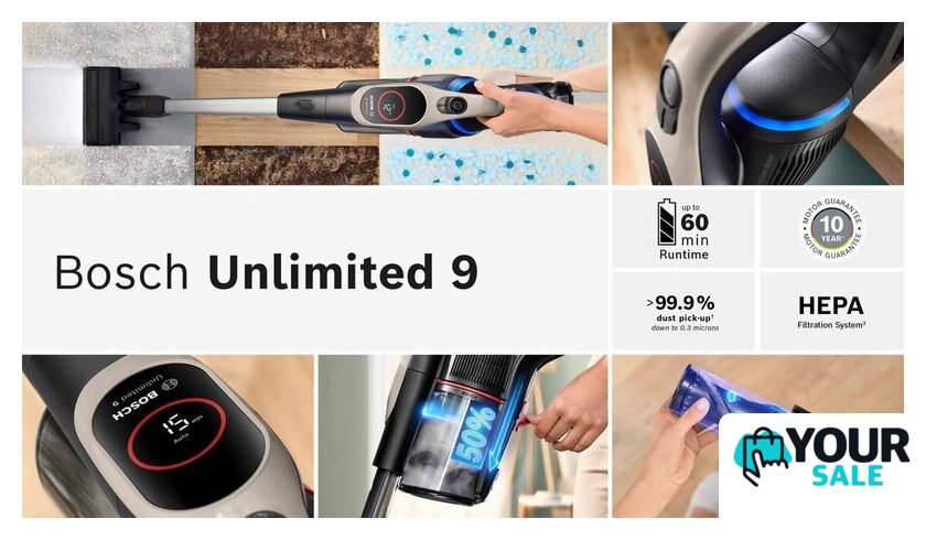 Пылесос Bosch Unlimited 9 BCS931GAC - Изображение №18 — Интернет-магазин Your Sale