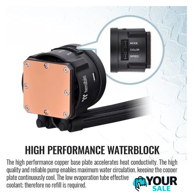 Система жидкостного охлаждения для процессора Thermaltake Toughliquid 240 ARGB Sync CL-W319-PL12BL-A - Изображение №5 — Интернет-магазин Your Sale