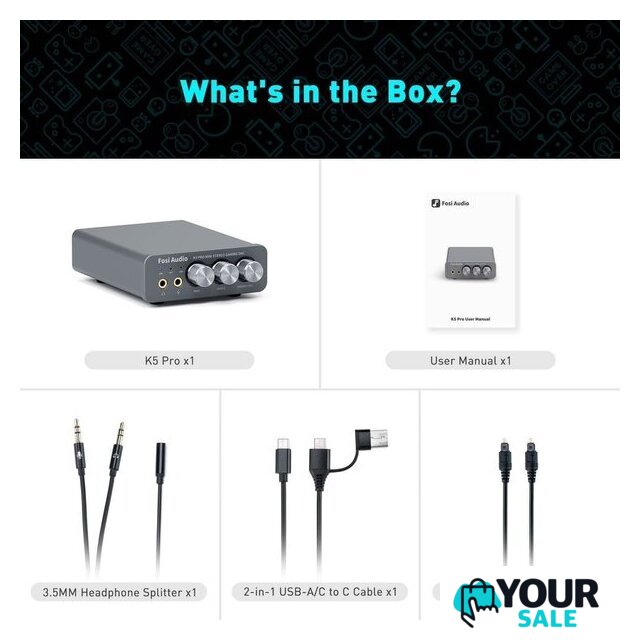 Настольный усилитель Fosi Audio K5 Pro - Изображение №3 — Интернет-магазин Your Sale